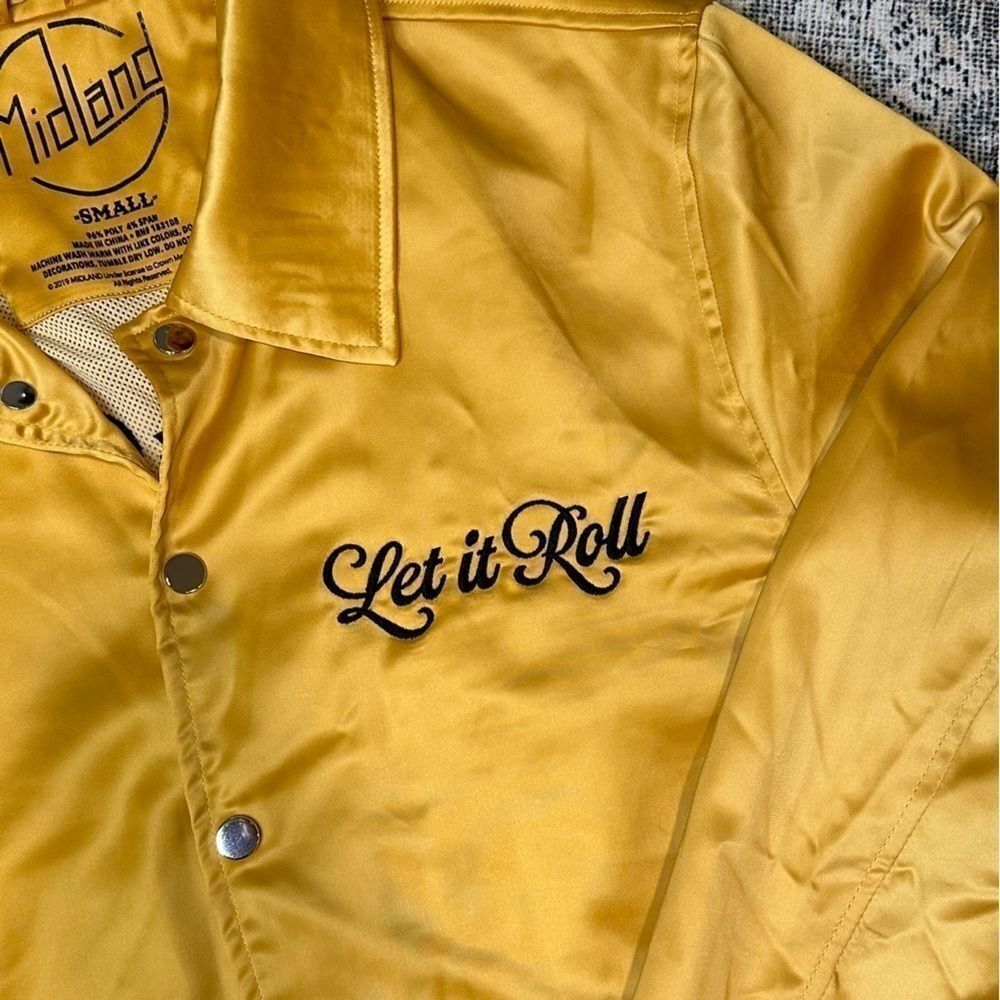 Midland Let It Roll Yellow Gold Bomber Jacket - Picture 4 of 8